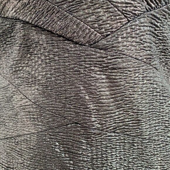 Metallic Embellished Rhinestone Sheath Dress Gunmetal Gray US Size 6 - Picture 9 of 9